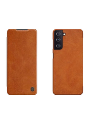 Samsung Galaxy S21 Leather Wallet Flip Mobile Phone Case Cover, Brown