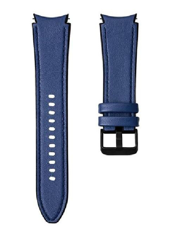 Leather Replacement Band Compatible for Galaxy Watch 4, Blue