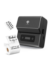 Phomemo 3-inch Label Maker Bluetooth Thermal Printer for Small Business/Home Use, Black