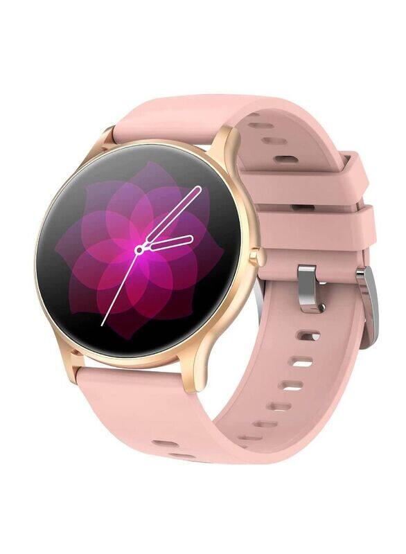 

Hyx Round Full Touch Screen Bluetooth And Heart Tracker Smart watch Pink