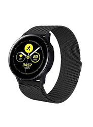 Replacement Metal Loop Band Strap for Samsung Galaxy Watch 20mm, Black