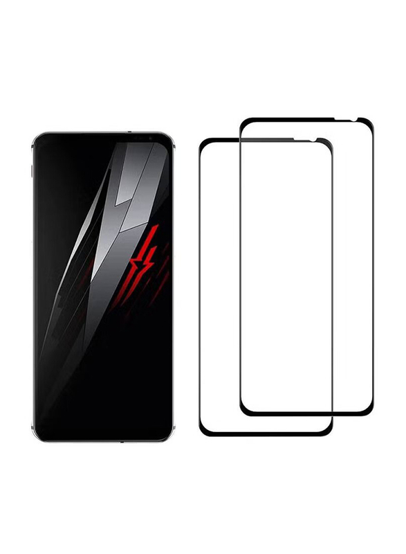 Red Magic 6 Full Coverage Protector HD Clear Bubble Free Tempered Glass Screen Protector, Clear