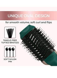 Arabest Professional Hot Air Styler One Step Hair Dryer Brush Comb, Green/Black