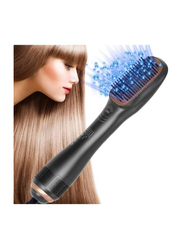 Arabest 3-in-1 Professional Hair Negative Hot Air Styling Comb Ion Blow Dryer Straightening Brush, Black