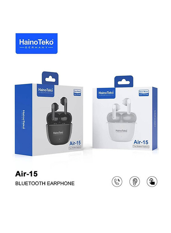 Haino Teko Germany Air-15 Wireless Bluetooth In-Ear Earphone, Black