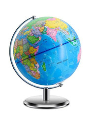 9-Inch World Globes with Stand, Blue