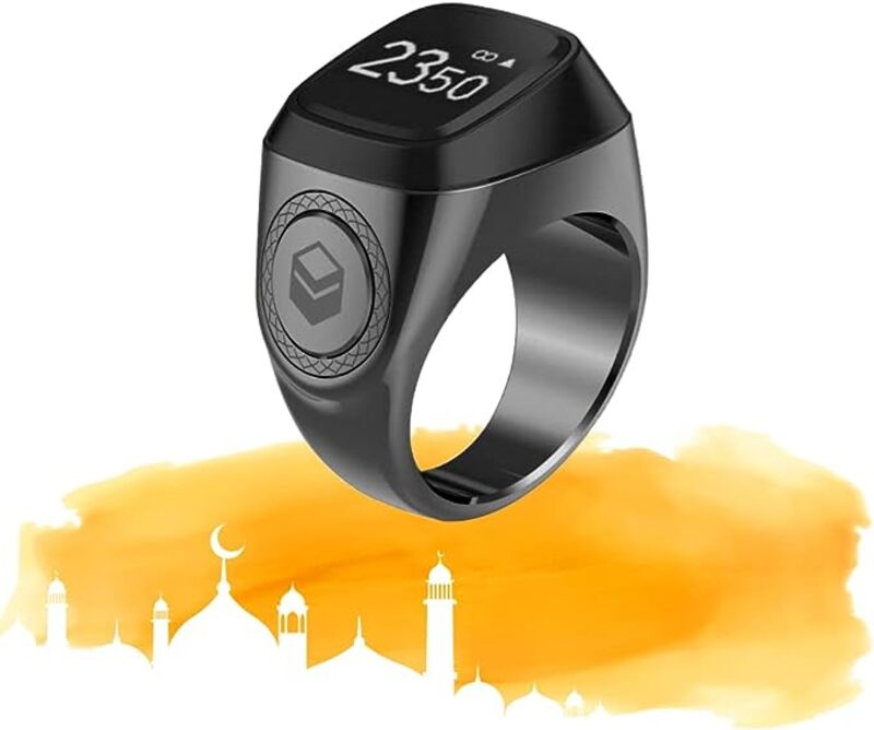 iQIBLA Smart Tasbih Zikr lite Ring, Muslim Prayer timing reminder