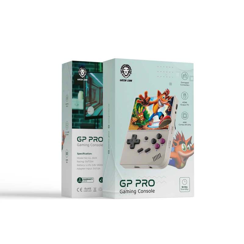 GP PRO Gaming Console with 6000+ Free Games by Green Lion - White