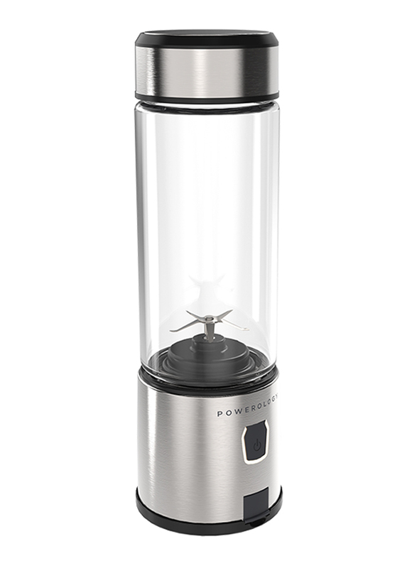 Powerology 450ml 6-Blade Portable Juicer, 126W,  Silver/Black