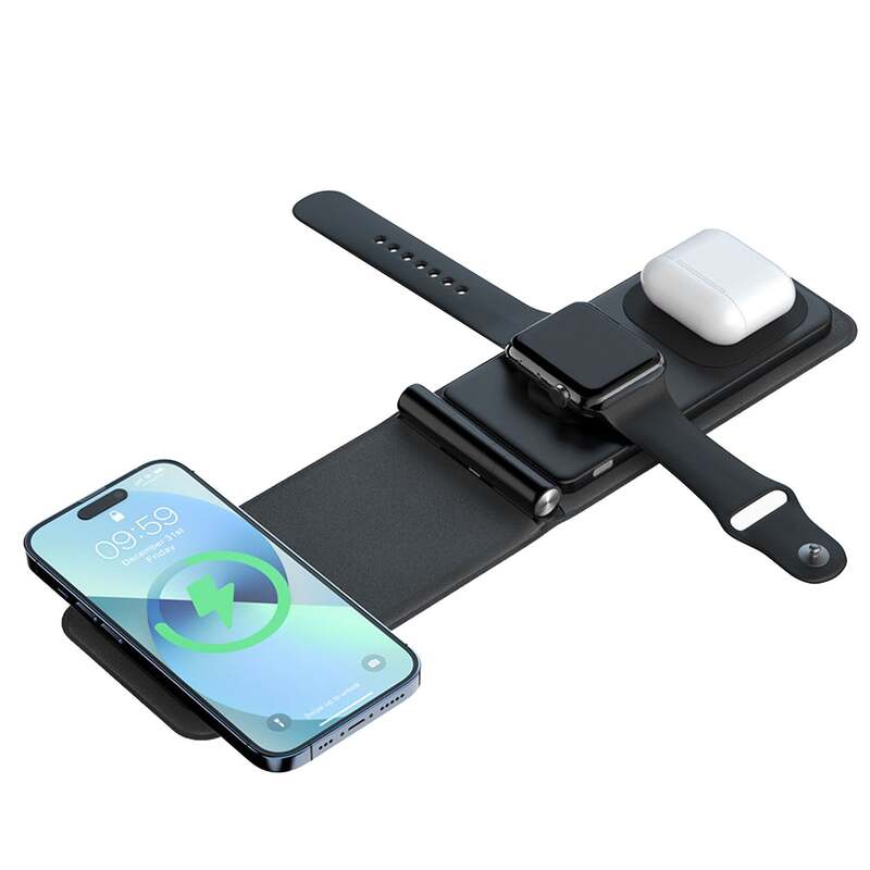 Levelo Arch 3 in 1 Leather Wireless Charging Stand
