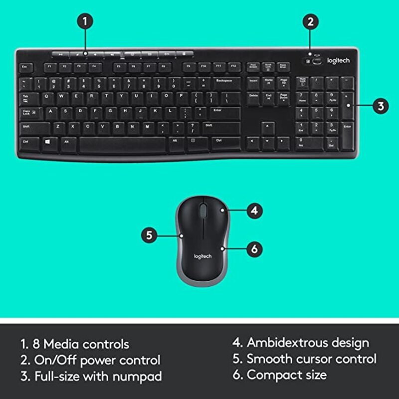 Logitech MK270 Wireless Keyboard And Mouse