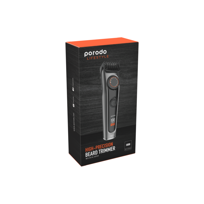 Porodo Lifestyle High Precision Beard Trimmer with Digital Display 600mAh