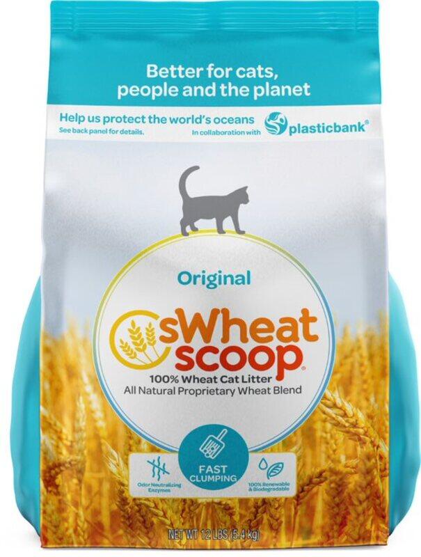 

sWheat Scoop Clumping Wheat Natural Cat Litter, Original, 12 Pounds