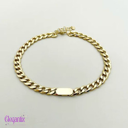 Elegantix Thick Chain Unisex Necklace for Women, Gold