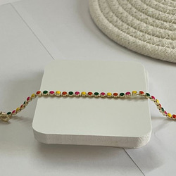 Elegantix Modern Design Dots Bracelet for Women, Yellow