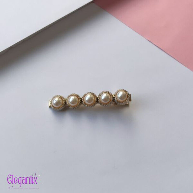 

Elegantix Pearl Line Hair Clips for All Hair Type, One Size