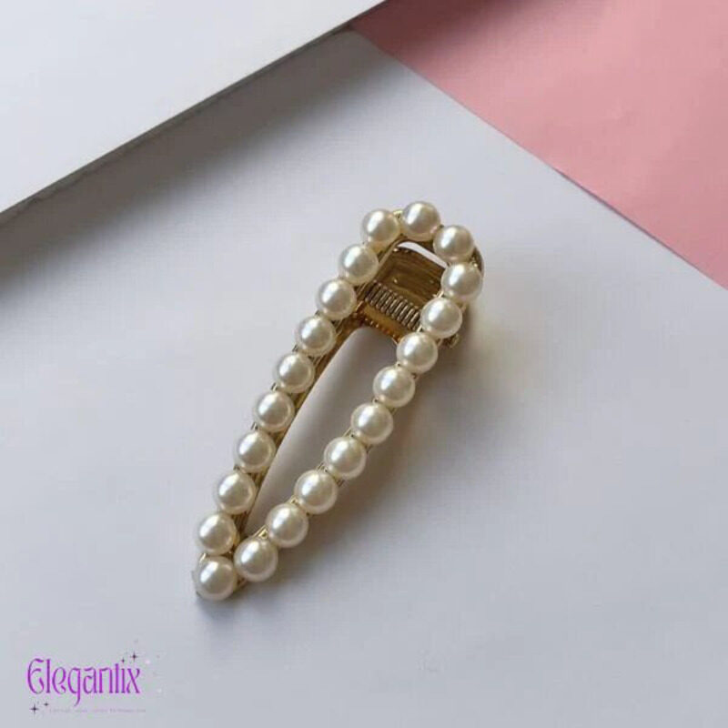 

Elegantix Hair Clips for All Hair Type, Pearl, One Size