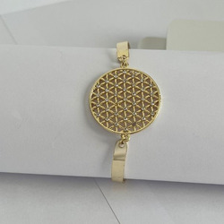 Elegantix Circle Design Bracelet for Women with Zircon Stone, White
