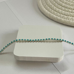 Elegantix Modern Design Dots Bracelet for Women, White/Turquoise