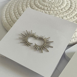 Elegantix Silver Plated Earrings for Women with Shams Stud, Silver