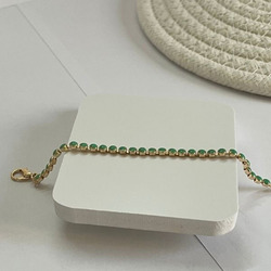 Elegantix Modern Design Dots Bracelet for Women, Green