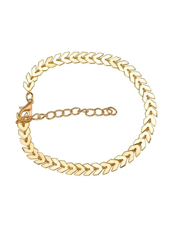 Elegantix Snake Scale Chain Bracelet for Women, Gold