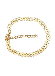 Elegantix Snake Scale Chain Bracelet for Women, Gold