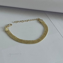 Elegantix Mini Balls Chain Bracelet for Women, Gold