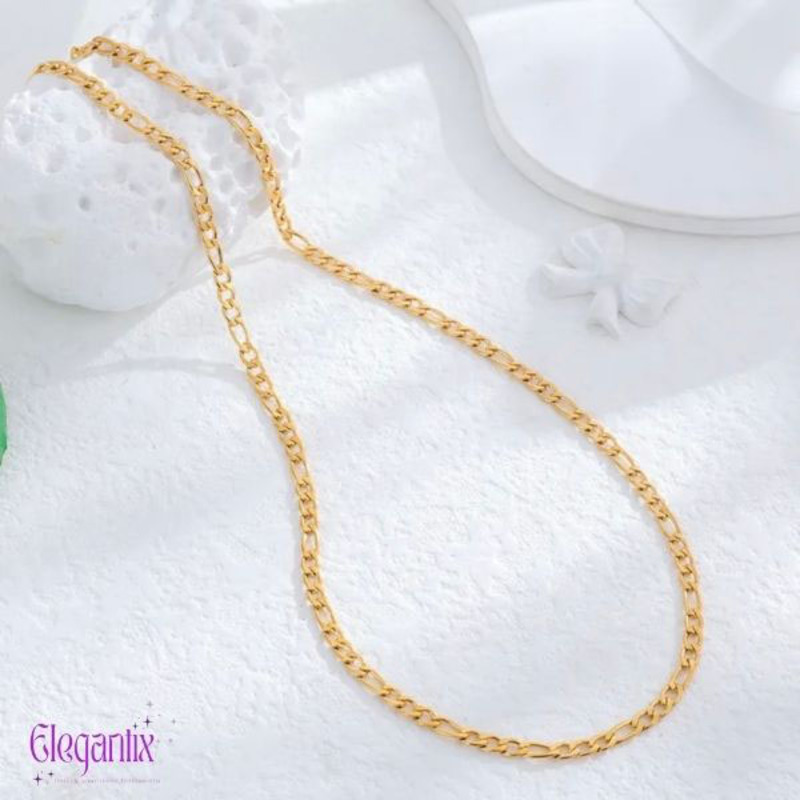 Elegantix Slim Chain Necklace for Women, Gold