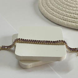 Elegantix Bracelet for Women with Cubic Zircon, Purple