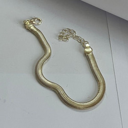 Elegantix Serpent Chain Unisex Bracelet, Gold