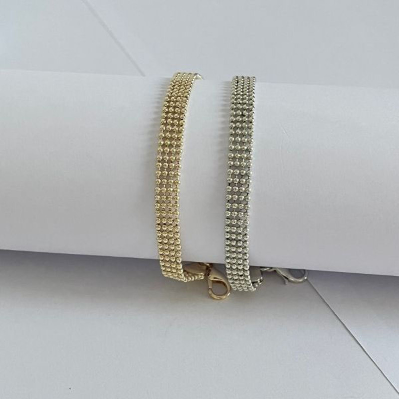 Elegantix Mini Balls Chain Bracelet for Women, Silver