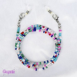 Elegantix Glasses Chain for Women with Colourful Beads, Multicolour