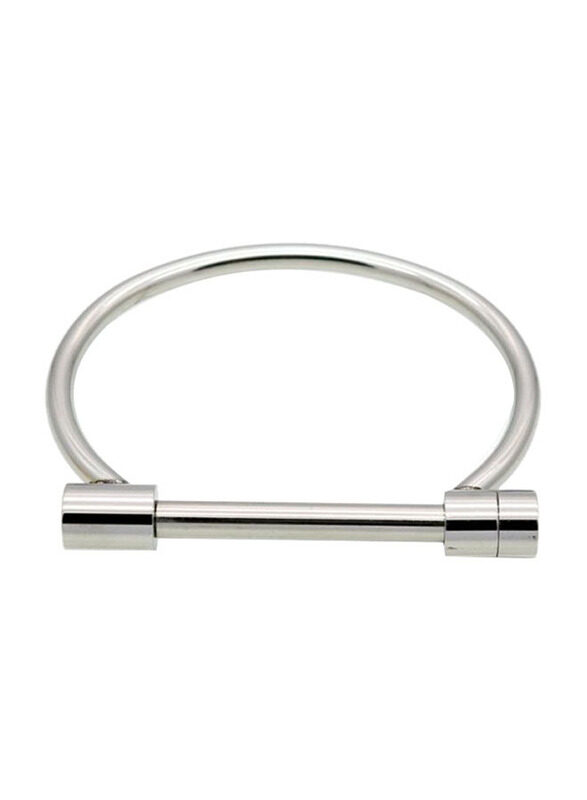 Elegantix Cartier Style Bangle Bracelet for Women, Silver