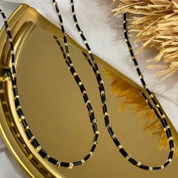 Elegantix Handmade Necklace for Women with Beads, Black