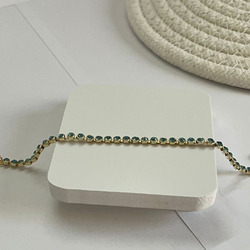 Elegantix Modern Design Dots Bracelet for Women, Zircon Blue