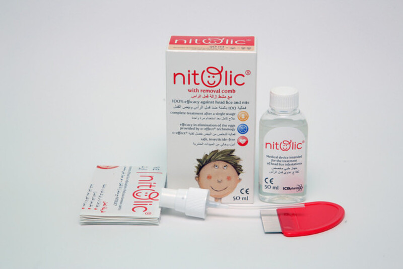 Nitolic Lotion 50ml Spray Lotion Head Lice with Removal Comb