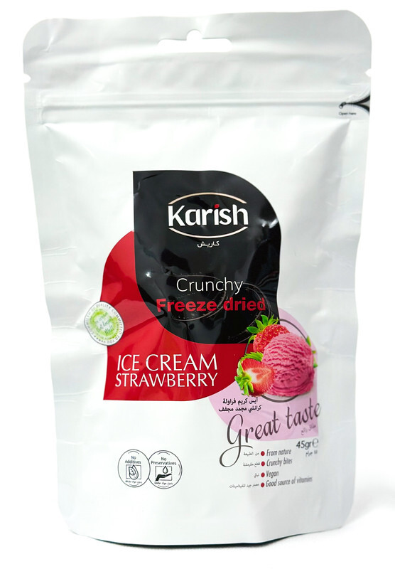 Karish Freeze dried Strwbwrry Ice Cream Pouch 45g