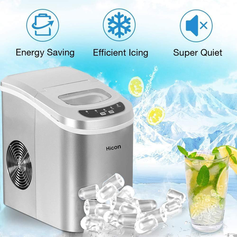 Hicon Bullet Ice Cubes Maker Machine, 2200W, White