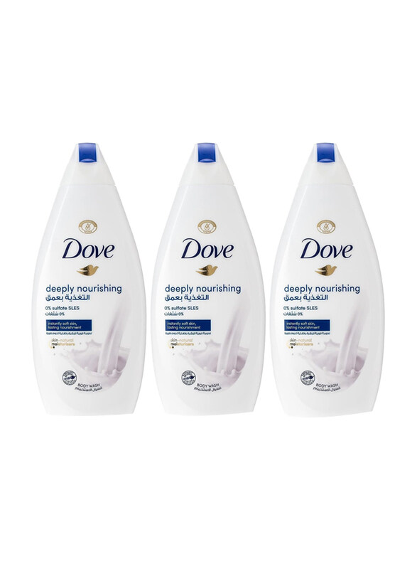 

Dove Instant Soothing Deeply Nourishing Body Wash, 3 x 500ml