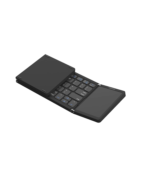 Erkovia Foldable Bluetooth English Keyboard, Black