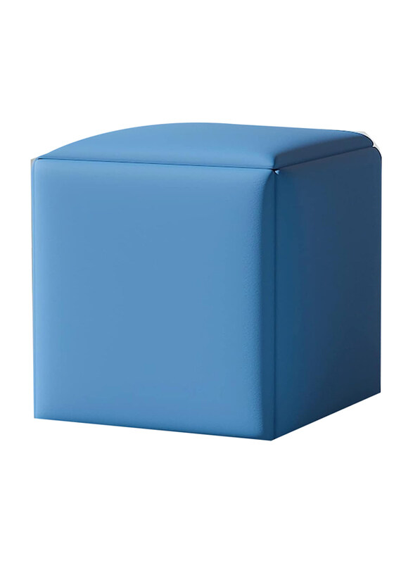 

Generic Leather 5-in -1 Seating Cube with Swivel Casters Stackable Sofa Chair Stool, Blue