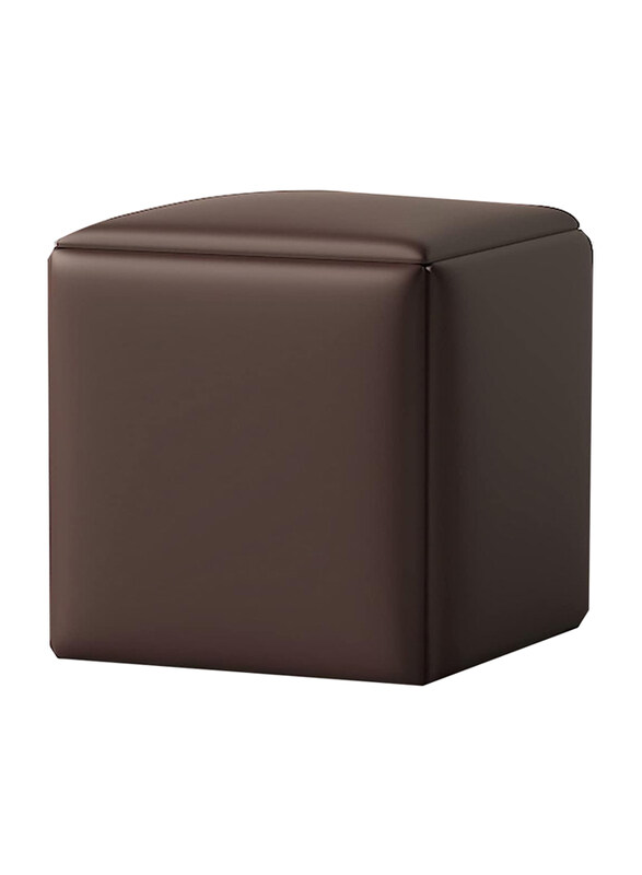 

Generic Leather 5-in -1 Seating Cube with Swivel Casters Stackable Sofa Chair Stool, Brown