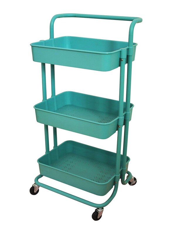 

Generic Multi-Function Adjustable Utility 3-Tier Trolley Storage, Green