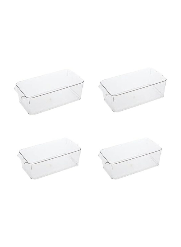 

Generic Fridge Organiser Storage Box Tray Set, 4 Pieces, Clear