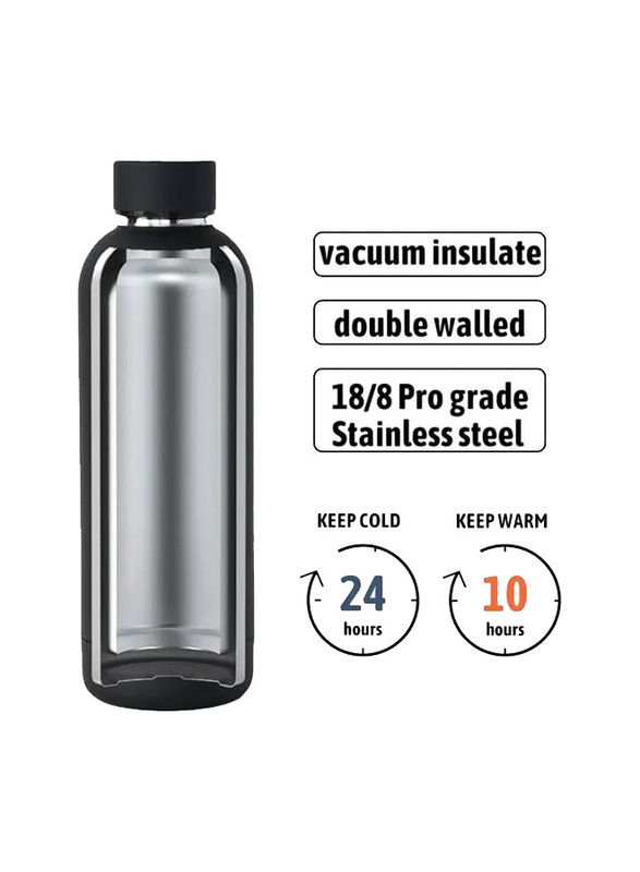 Vichivy 750ml Stainless Steel Double Insulated Sports Water Bottle, Blue