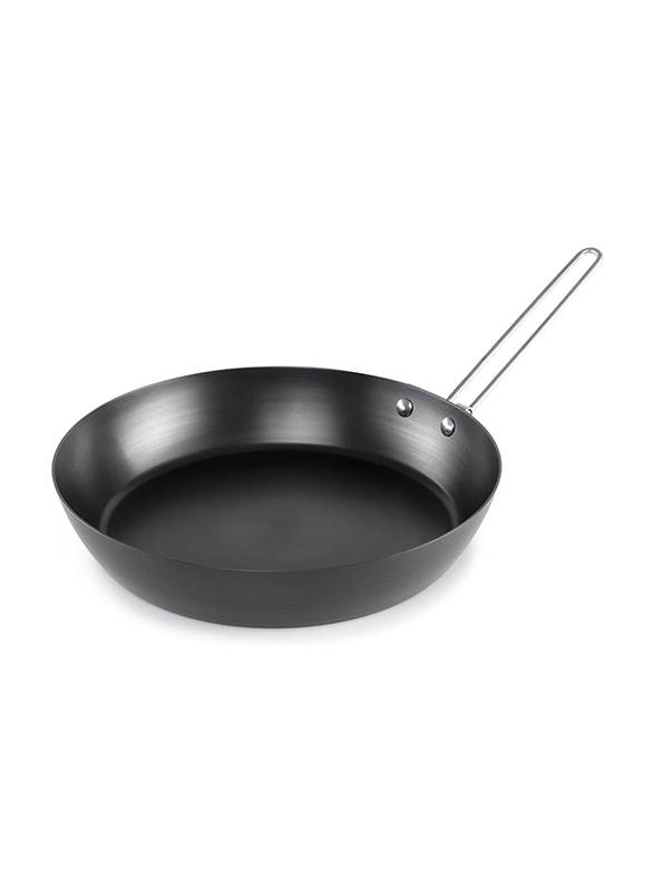 GSI Outdoor 10 inch Carbon Steel Frypan, Black/Silver