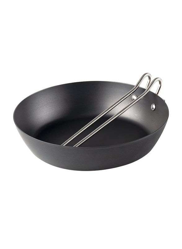 GSI Outdoor 8 inch Carbon Steel Frypan, Black/Silver
