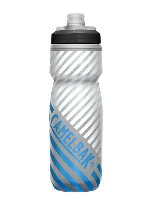 

Camelbak Podium Chill Outdoor Bottle, 21oz, Grey/Blue Stripe