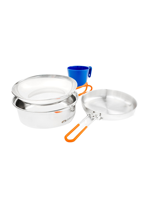 GSI Outdoor 1 Person Glacier Stainless Mess Kit, Multicolour